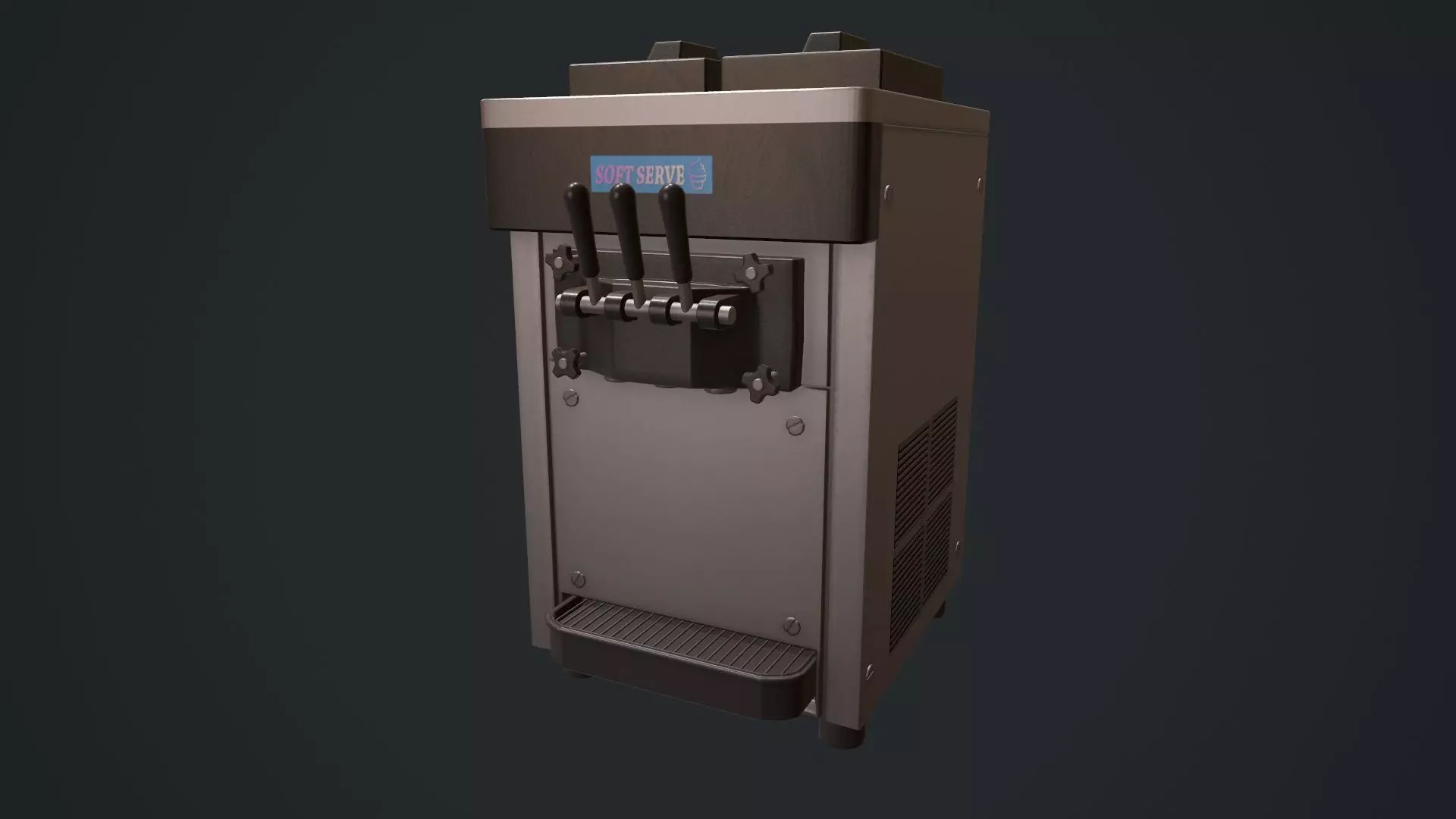 Ice Cream Machine Soft Serve Low-poly 3D model_0