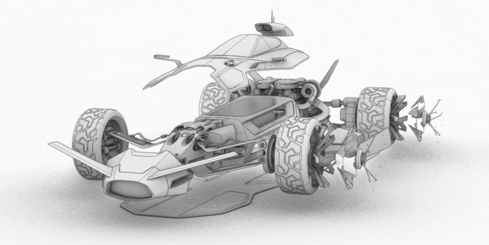 Senna Rally Fighter V12 Low-poly 3D model_8