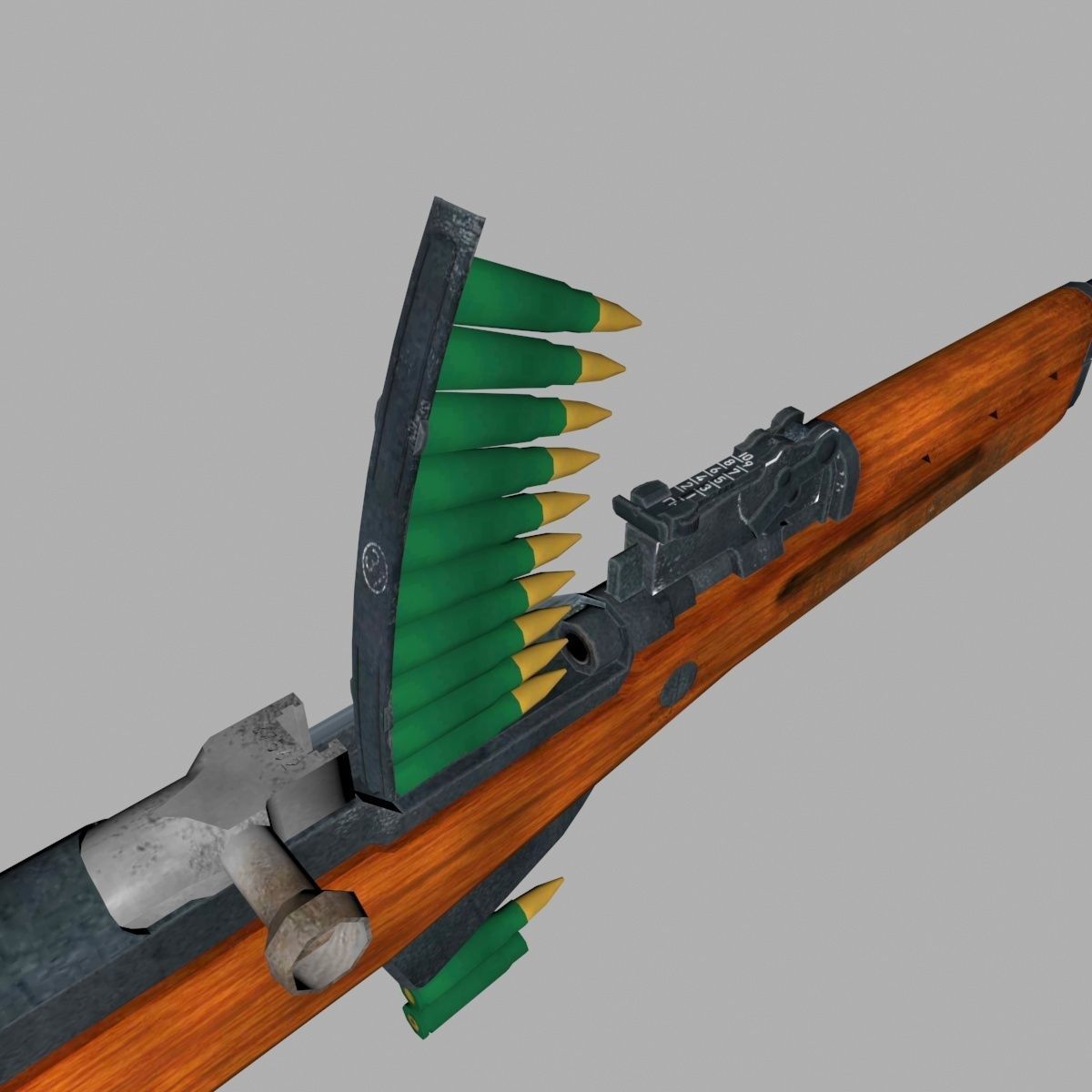 Chinese Type 56 SKS Rifle 3D model_2