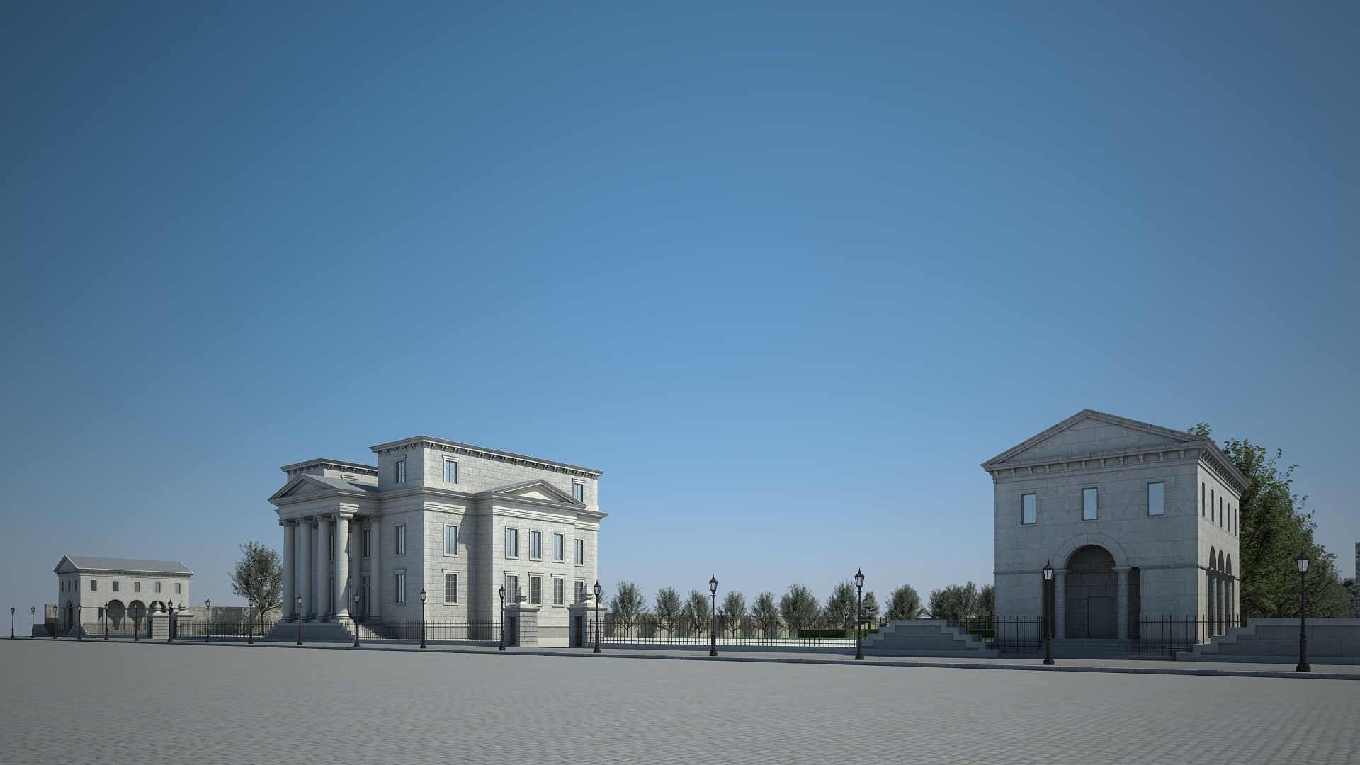 House and Garden 3D model_2