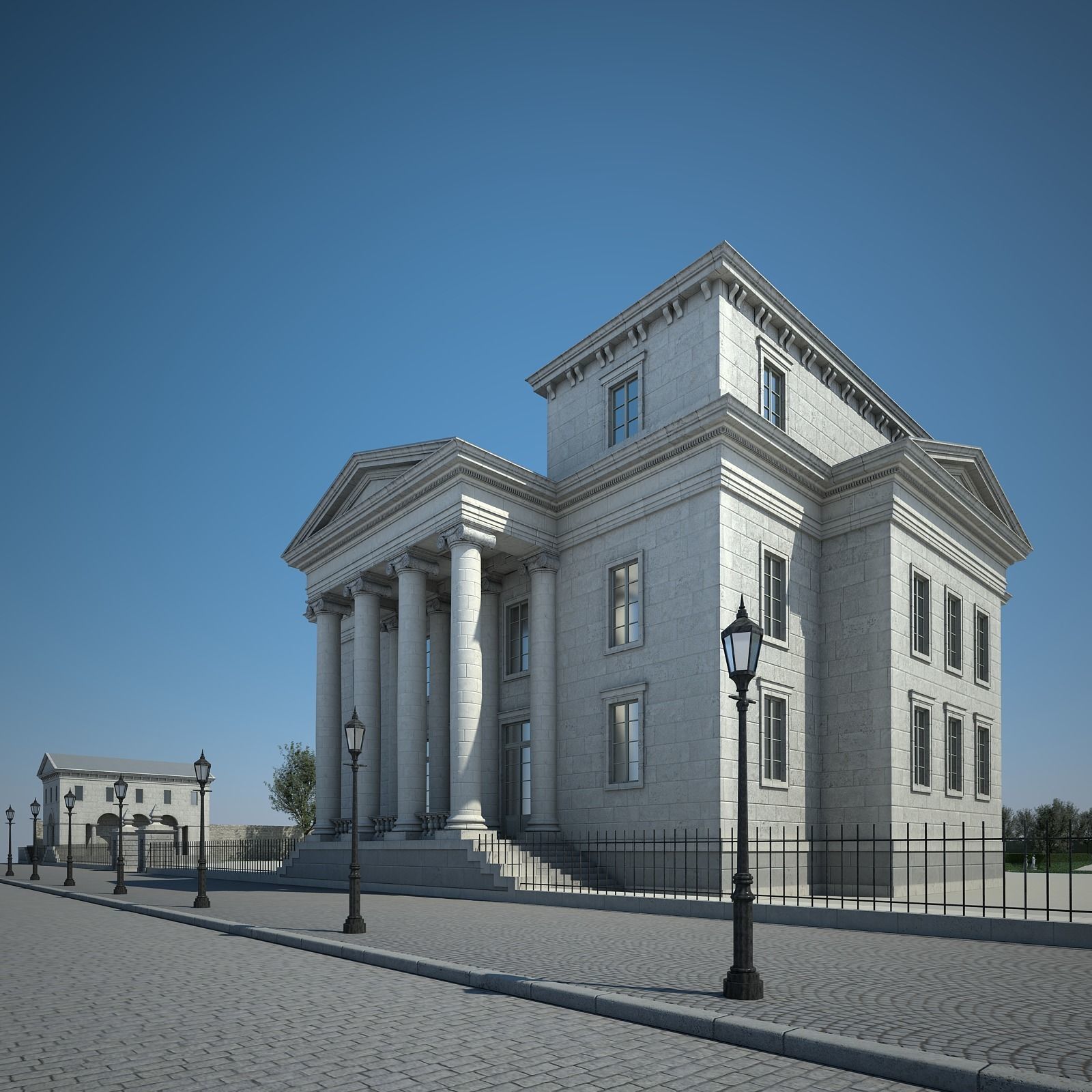 House and Garden 3D model_1