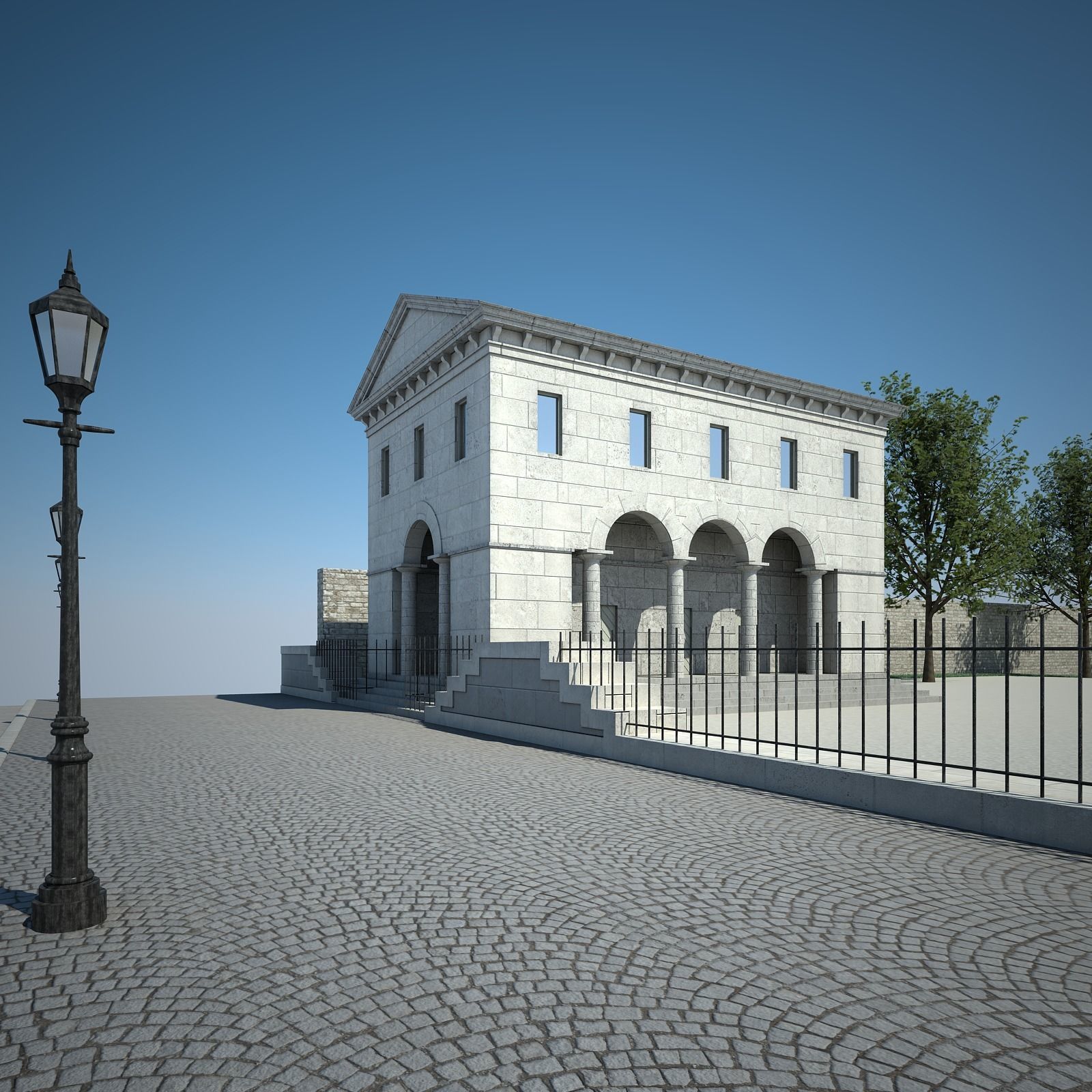 House and Garden 3D model_3