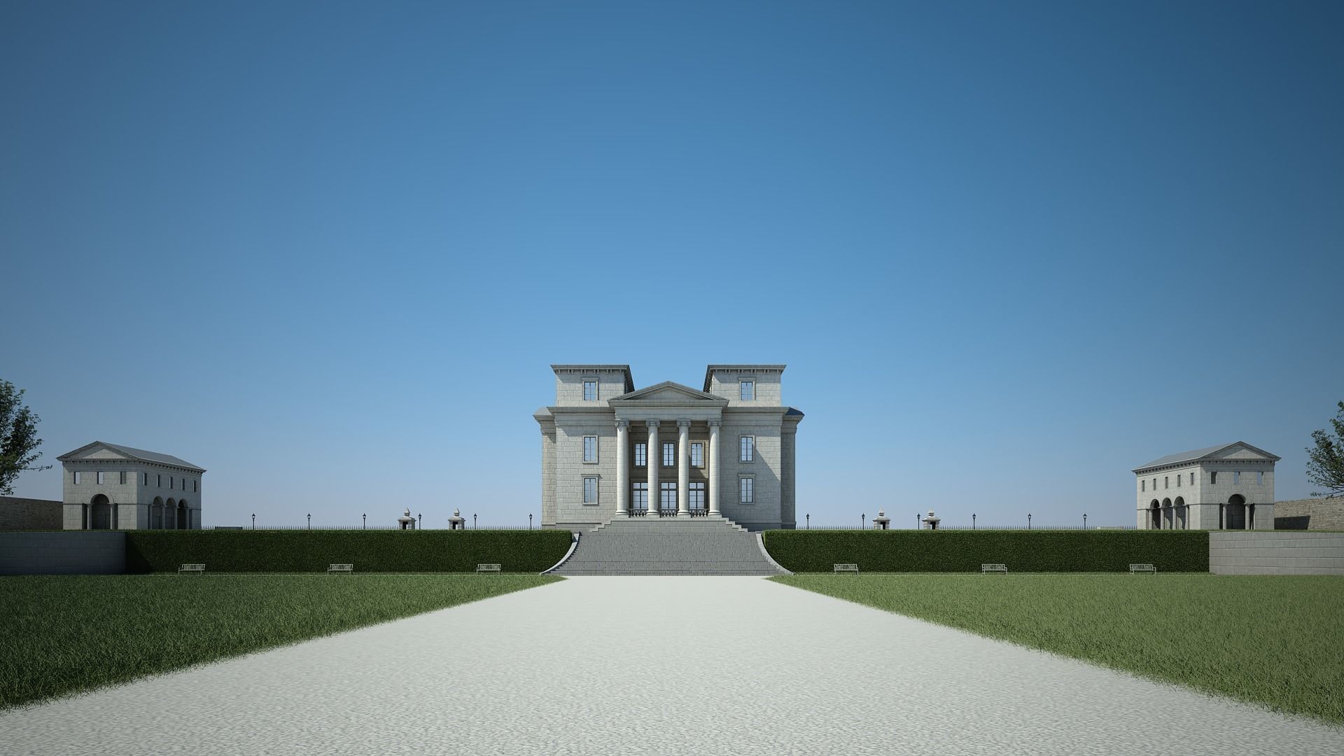 House and Garden 3D model_9