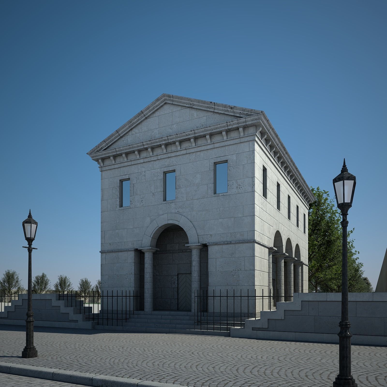 House and Garden 3D model_6