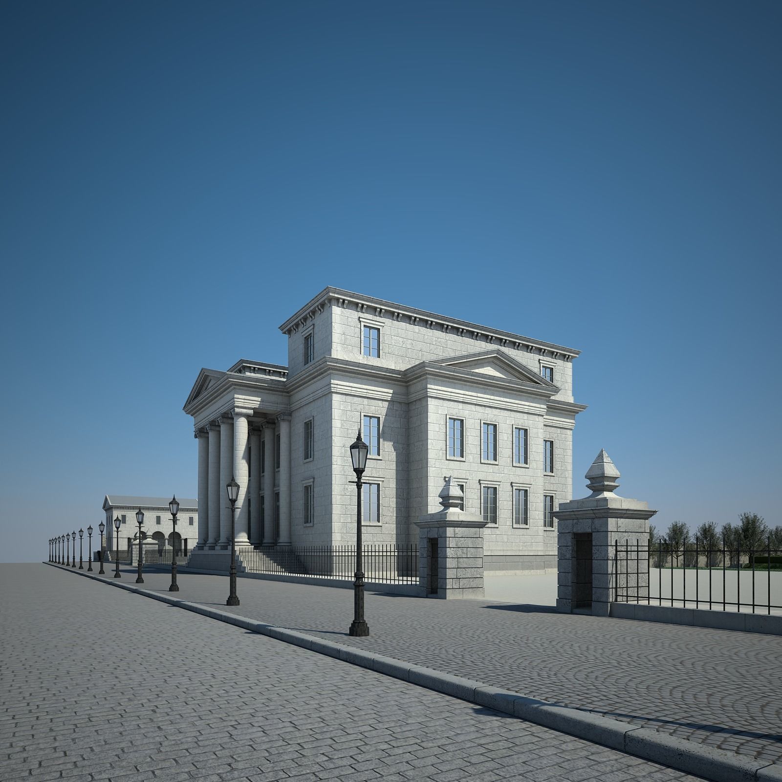 House and Garden 3D model_4