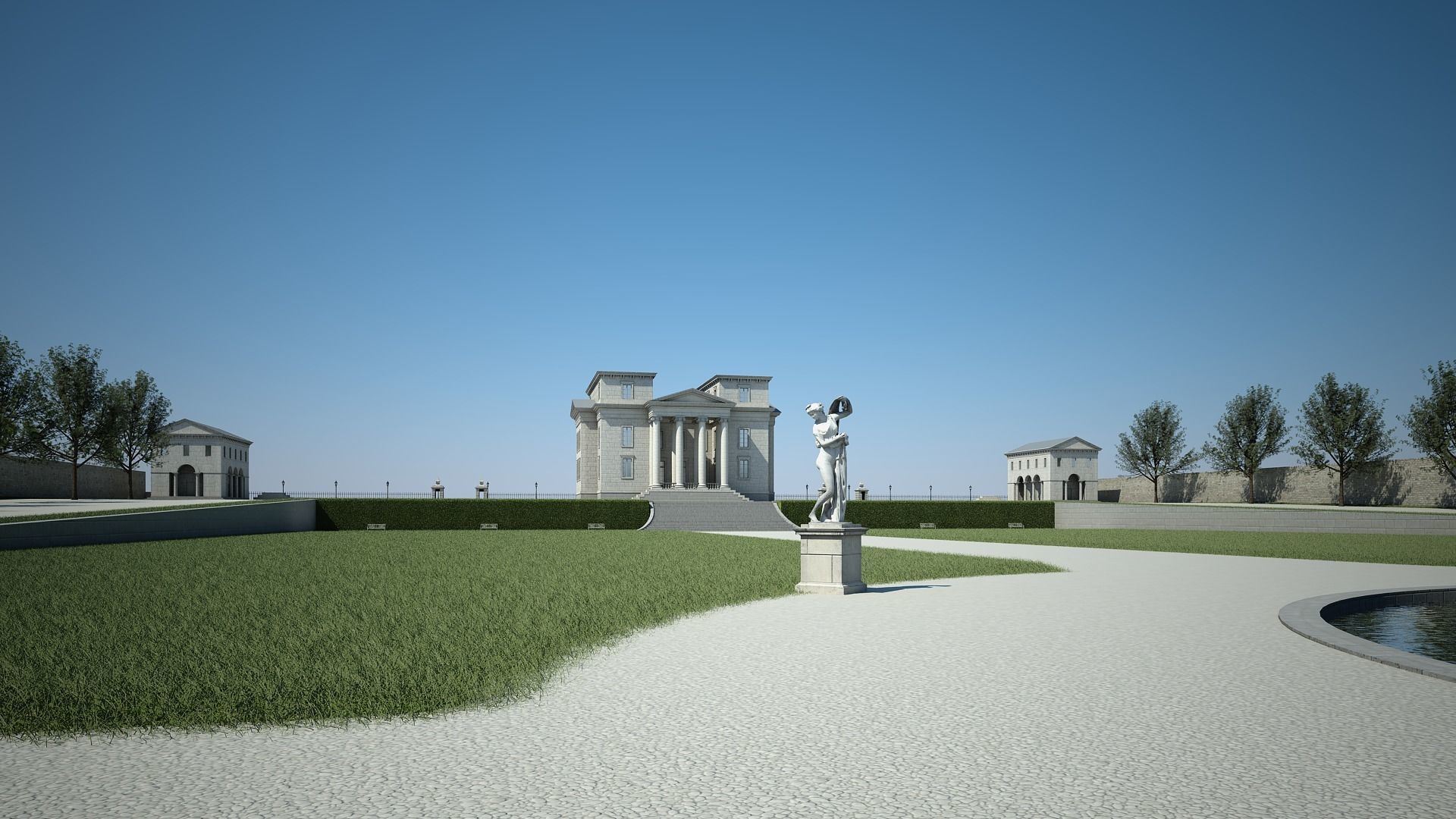 House and Garden 3D model_10