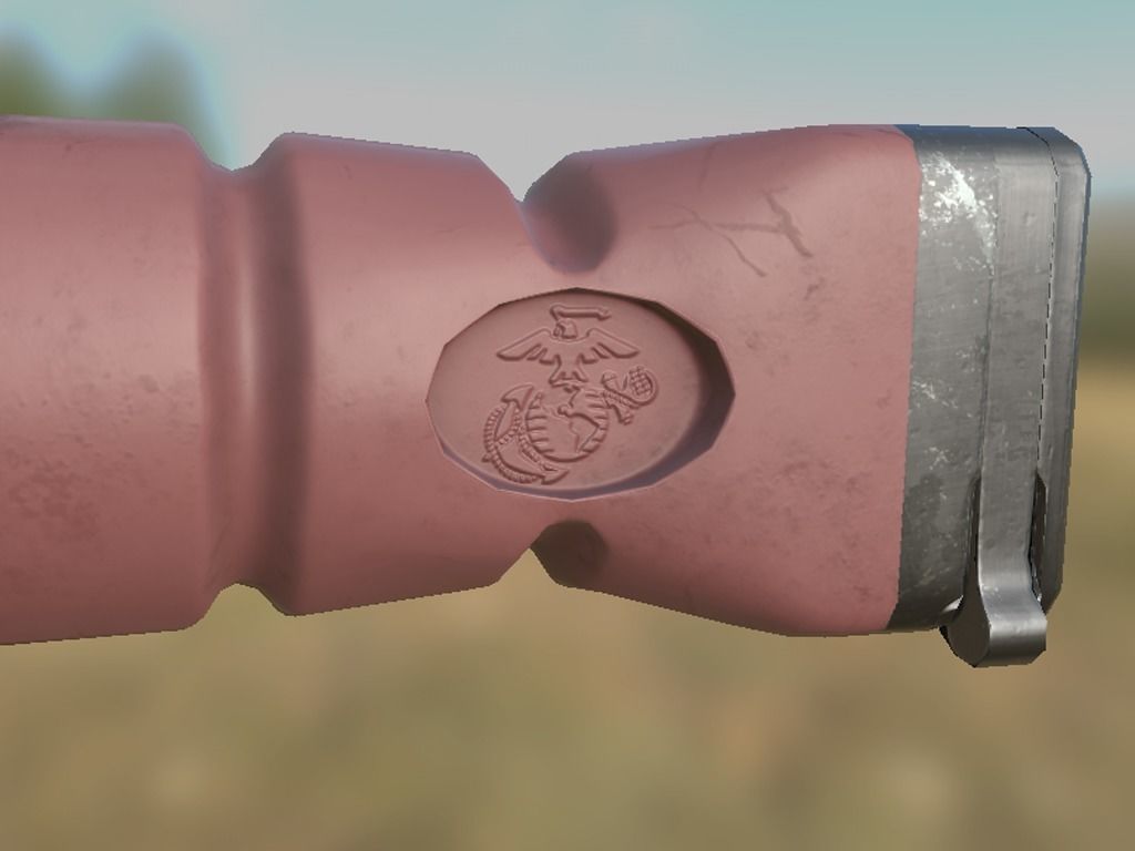 USMC M27 Infantry Automatic Rifle with 3 tactical attachments 3D model_5