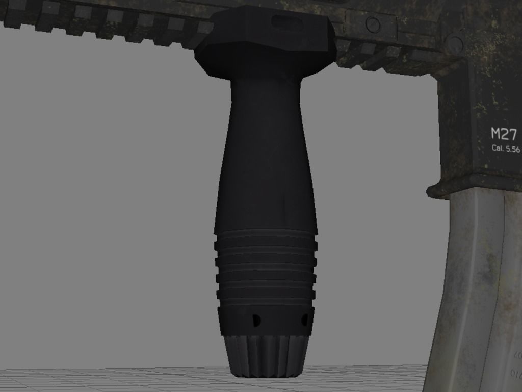 USMC M27 Infantry Automatic Rifle with 3 tactical attachments 3D model_6