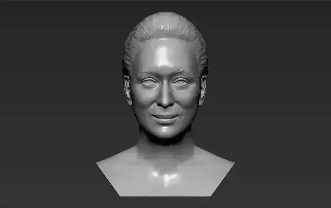 Meryl Streep bust 3D printing ready stl obj formats 3D print model