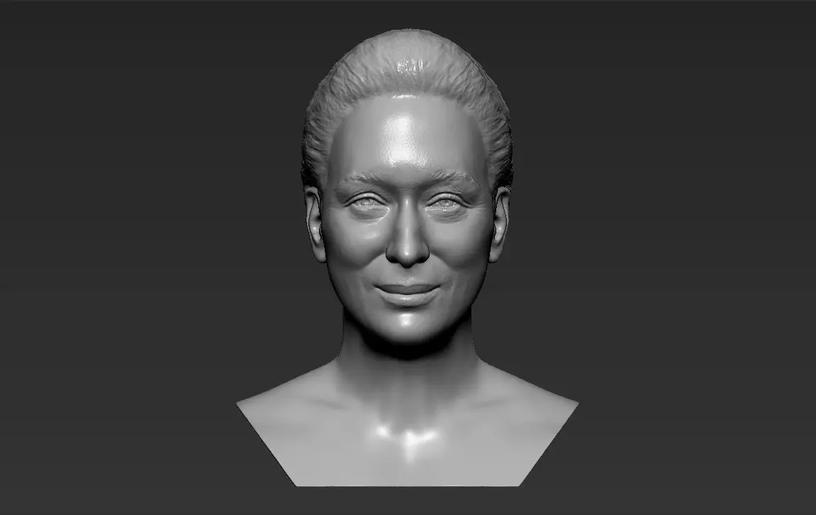 Meryl Streep bust 3D printing ready stl obj formats 3D print model