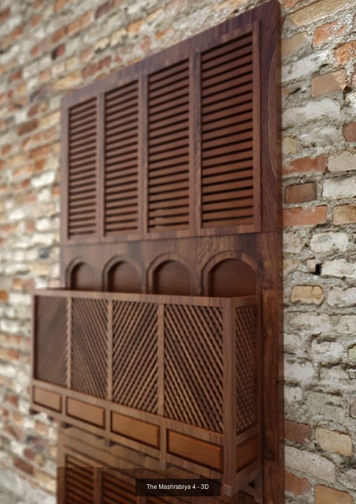 Mashrabiyas egyptian wooden shutters 3D Model Collection_2