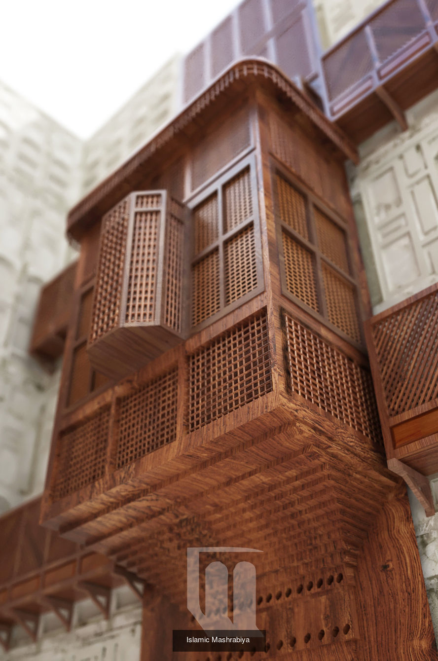 Mashrabiyas egyptian wooden shutters 3D Model Collection_4