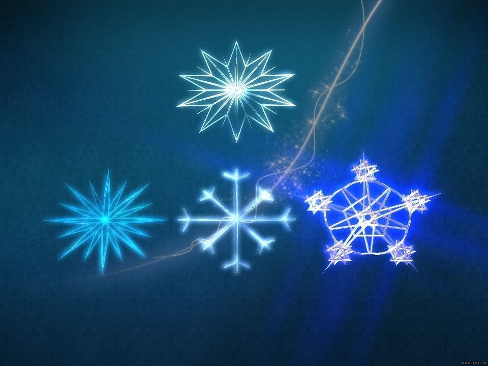 Snow flakes collection Low-poly 3D model_1
