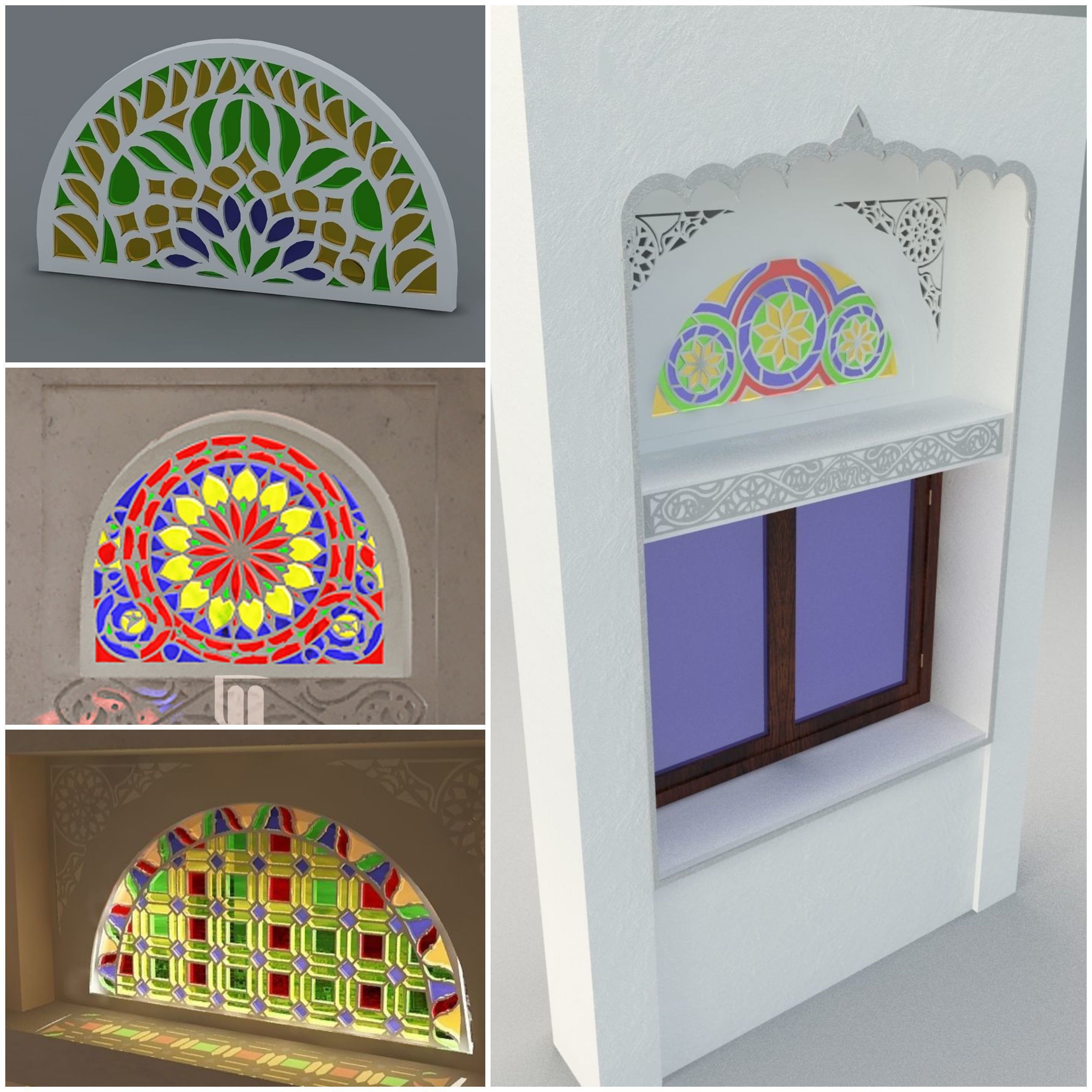 The Qamarias - stained glasses windows 3D Model Collection_1