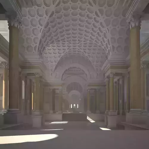  Interior of an Ancient Temple 3D model