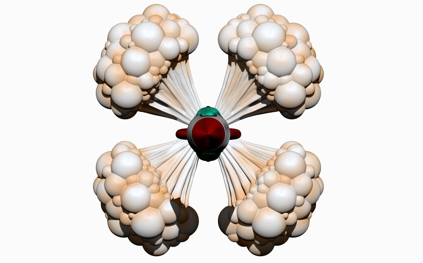 Rocket with smoke 3D print model_4