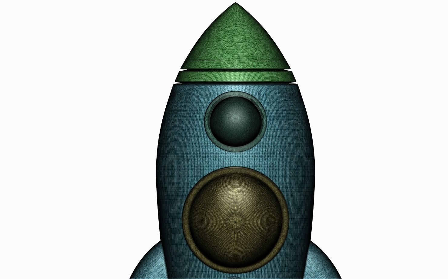 Rocket with smoke 3D print model_17