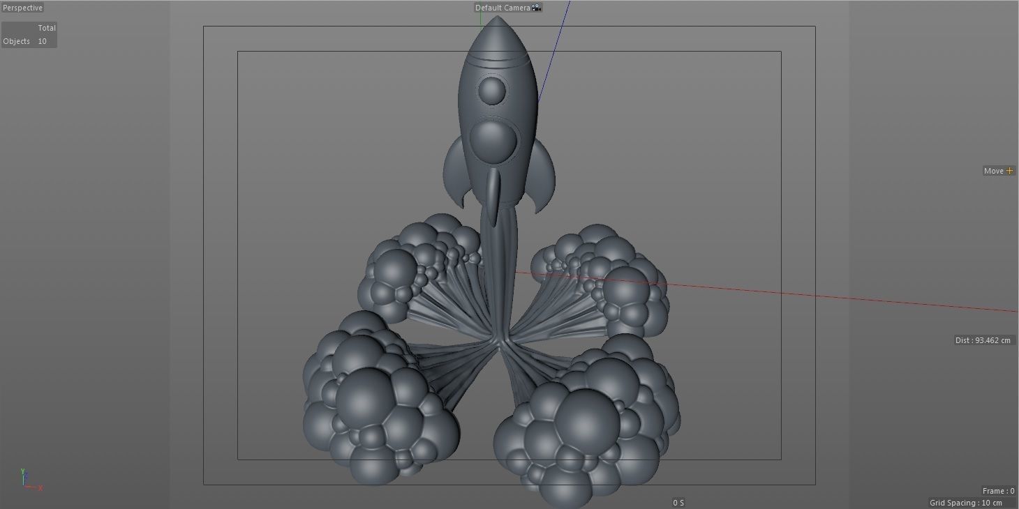 Rocket with smoke 3D print model_20