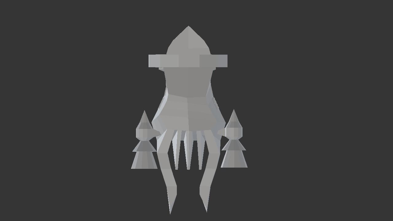 Spaceship Low-poly 3D model_18