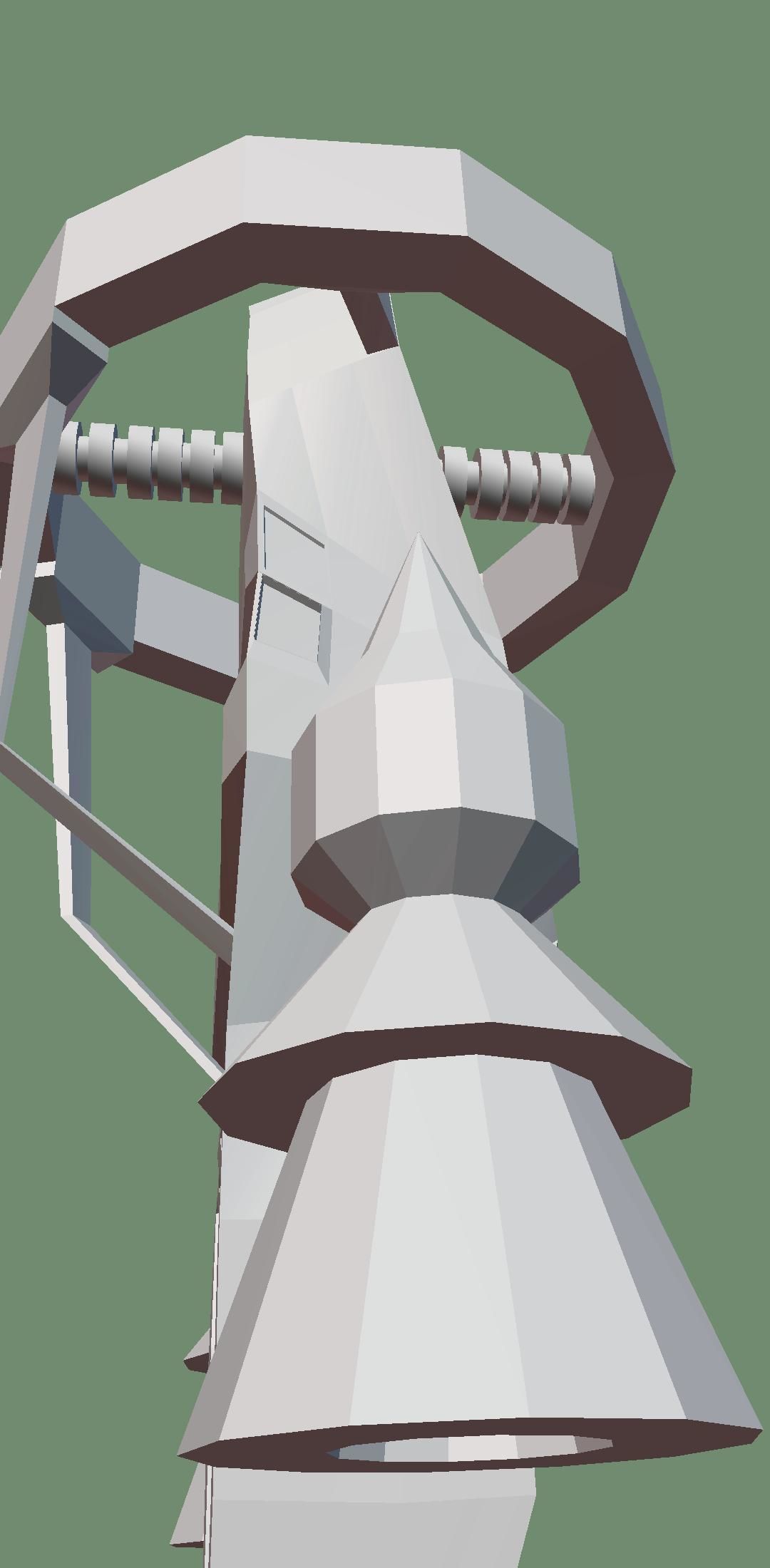 Spaceship Low-poly 3D model_17