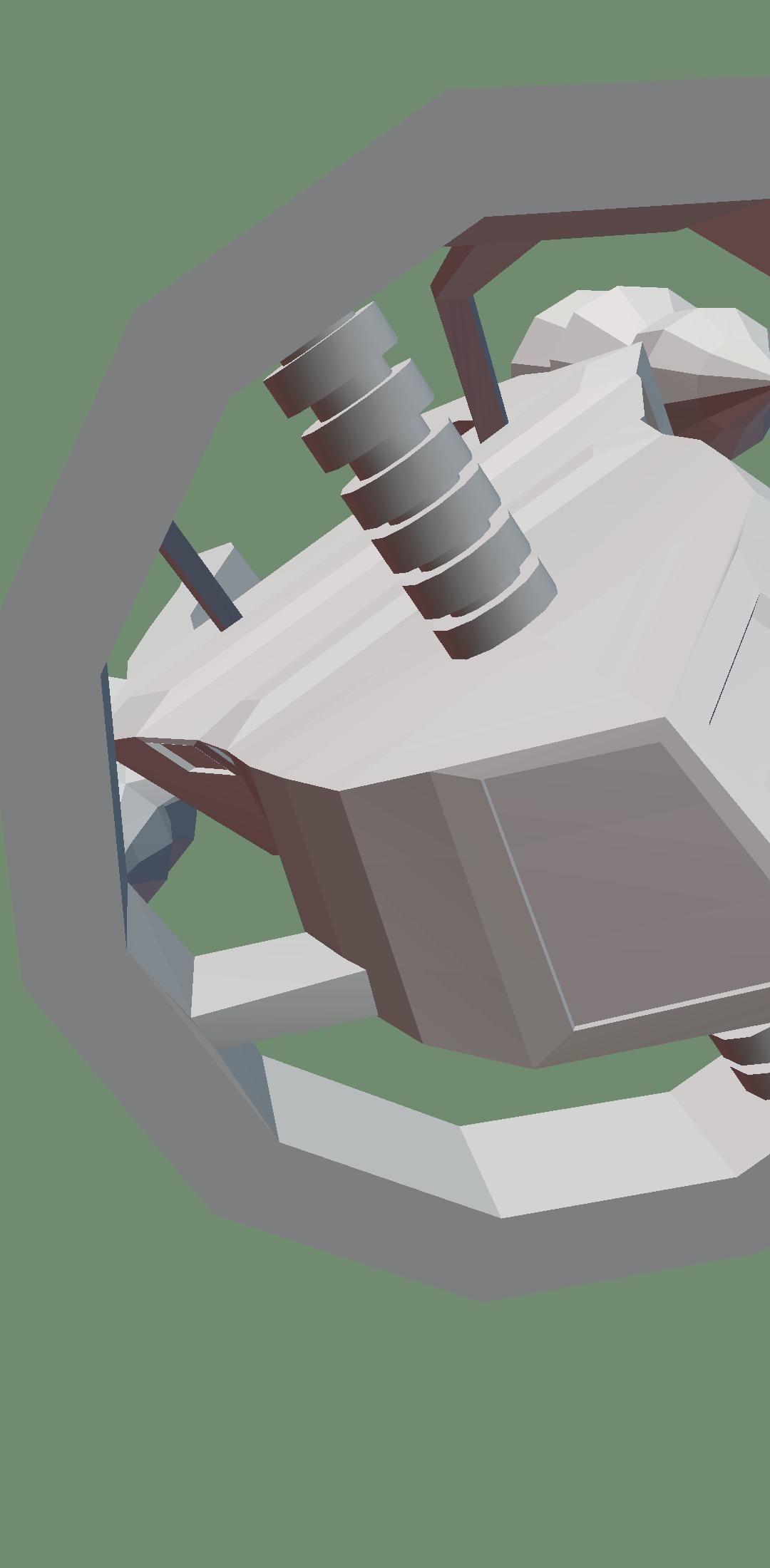 Spaceship Low-poly 3D model_15