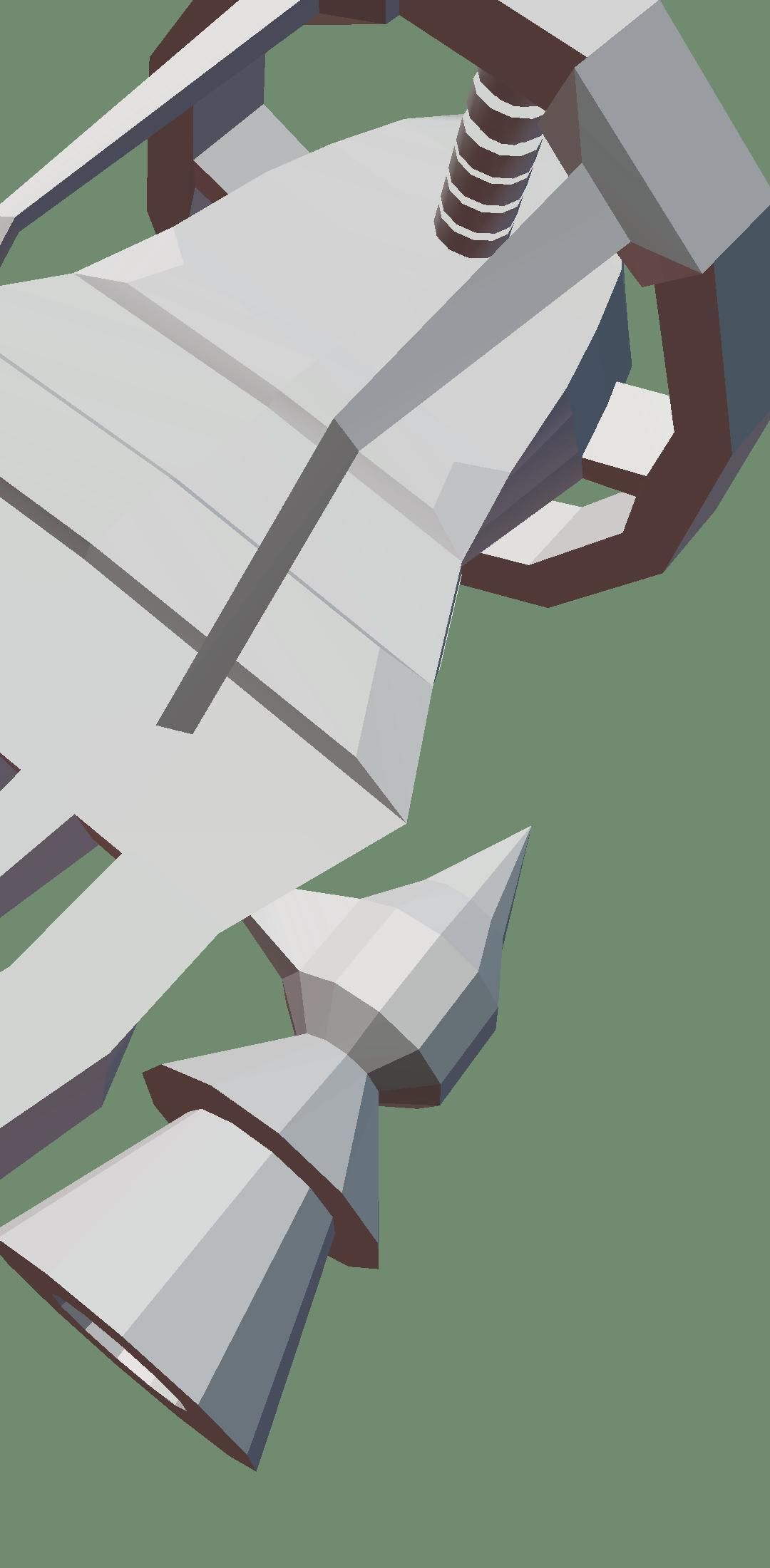 Spaceship Low-poly 3D model_19