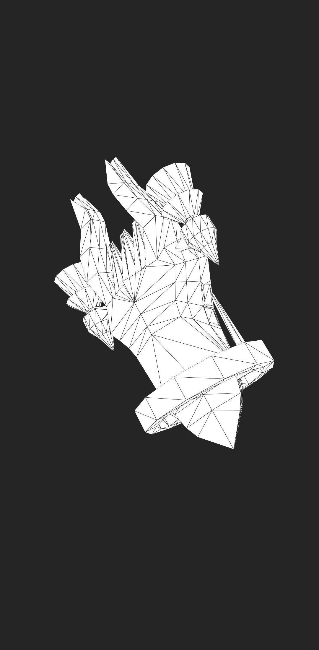 Spaceship Low-poly 3D model_22