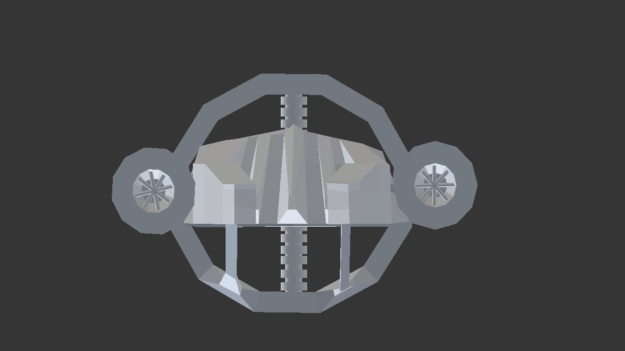 Spaceship Low-poly 3D model_16