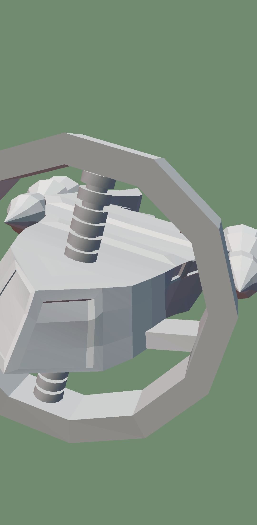Spaceship Low-poly 3D model_8
