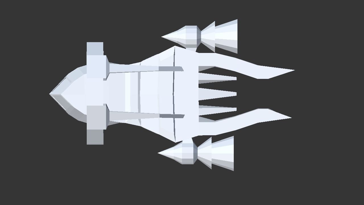 Spaceship Low-poly 3D model_13