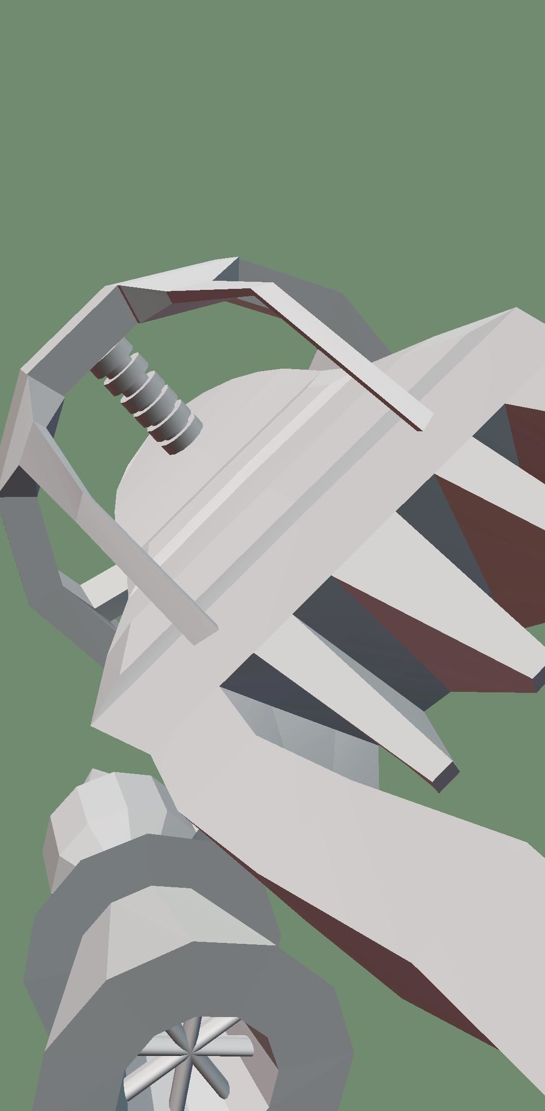 Spaceship Low-poly 3D model_12