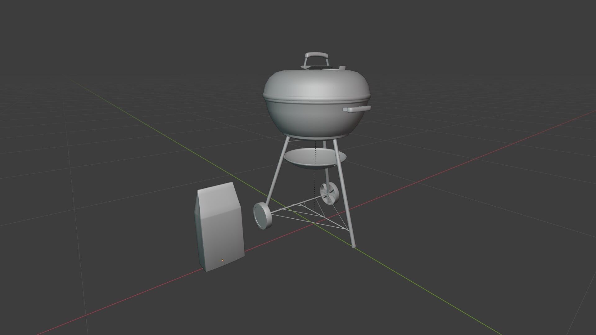 Charcoal Grill Low-poly 3D model_12