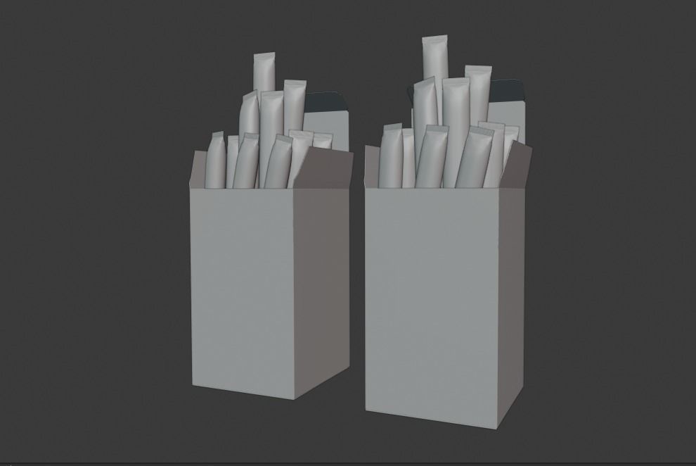 box packaging Low-poly 3D model_1