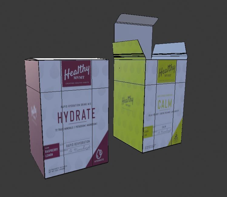 box packaging Low-poly 3D model_5