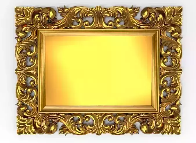 carved frame 3D model
