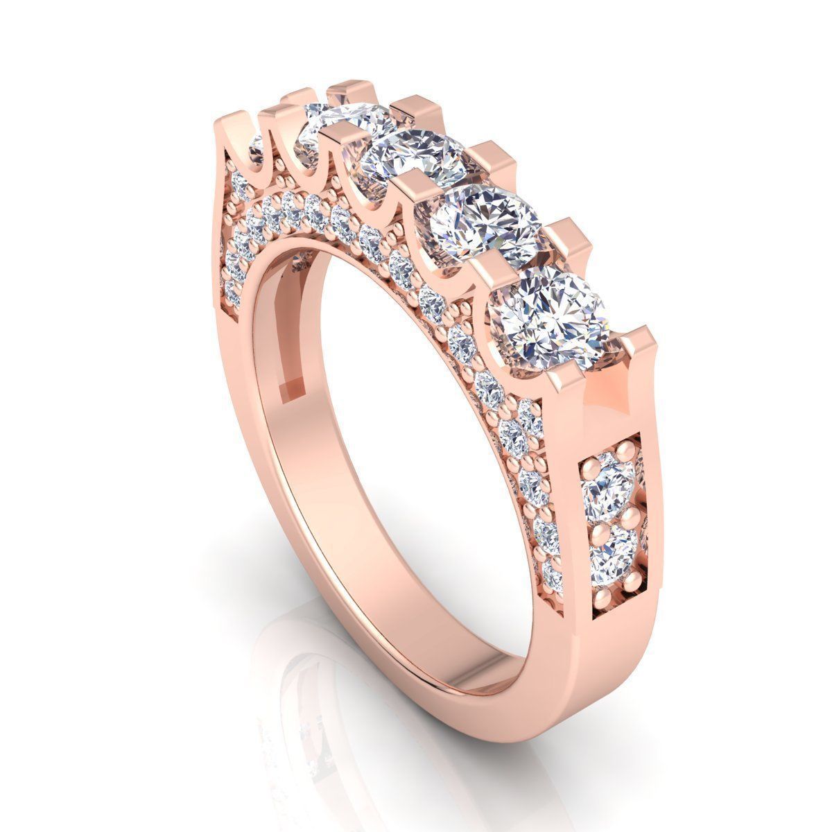 Diamond Ring 01 3D print model_3