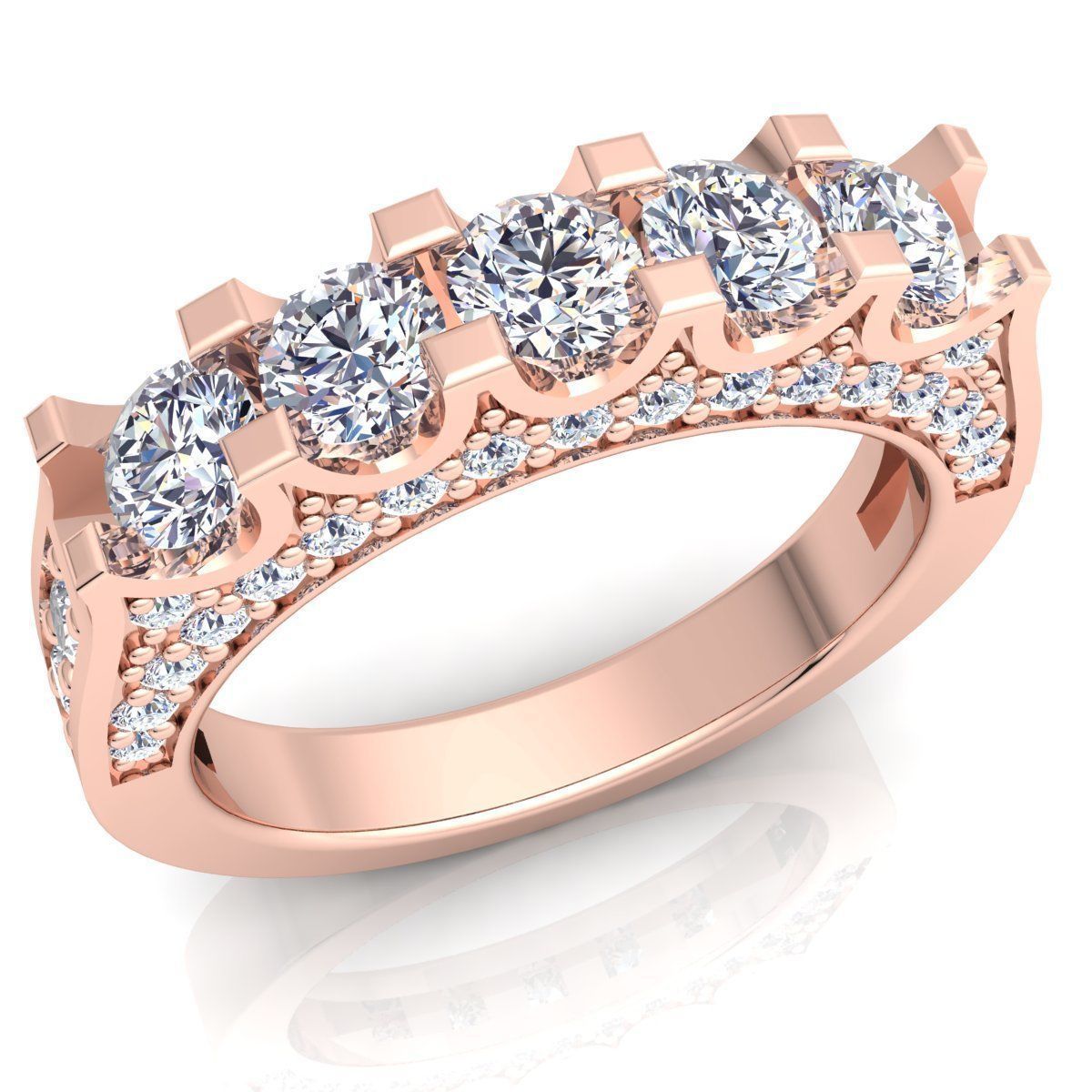 Diamond Ring 01 3D print model_5