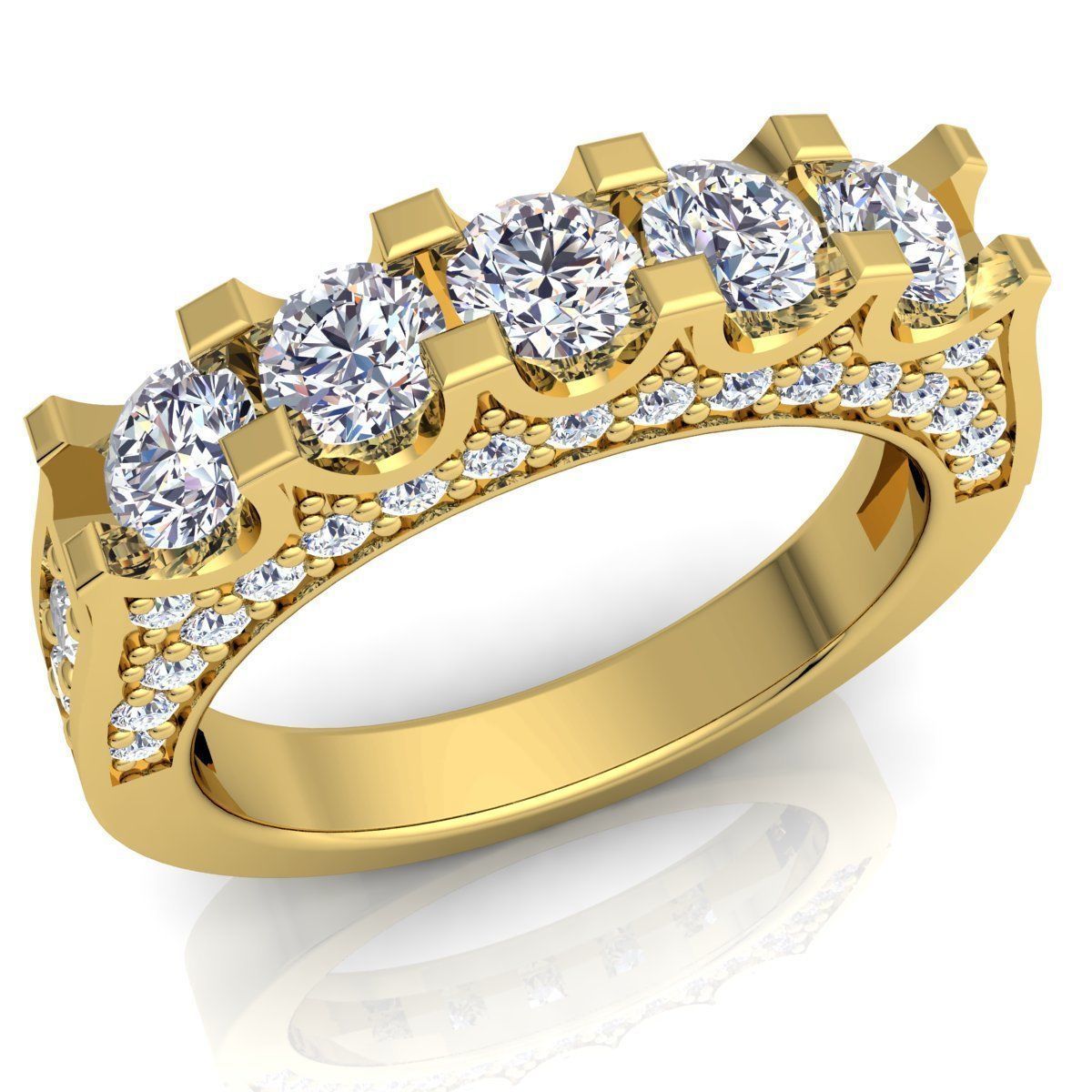 Diamond Ring 01 3D print model_1