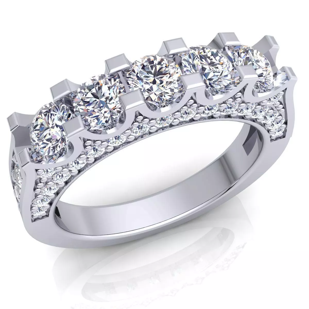 Diamond Ring 01 3D print model_0