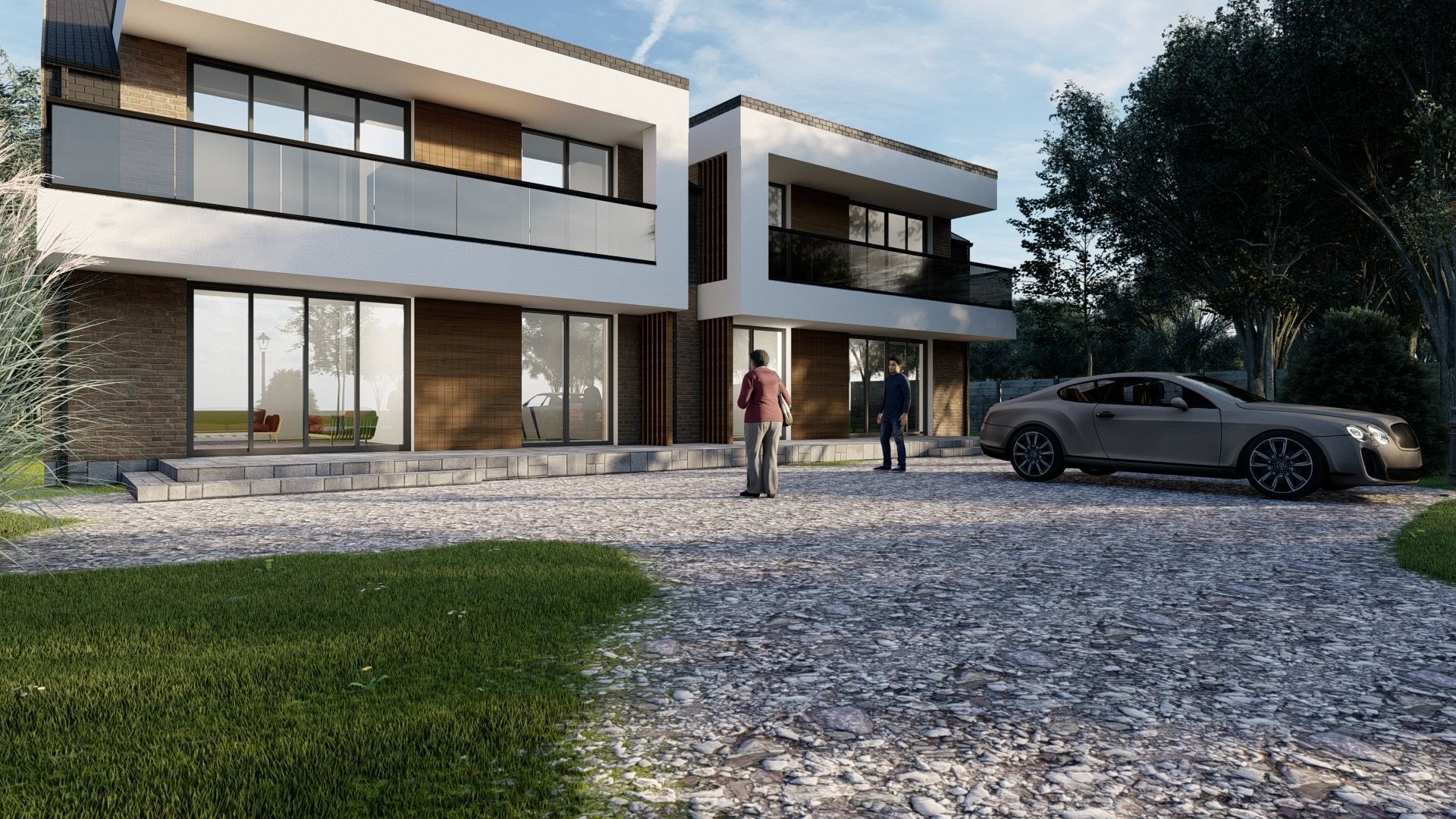 Modern Villa 3D model_2