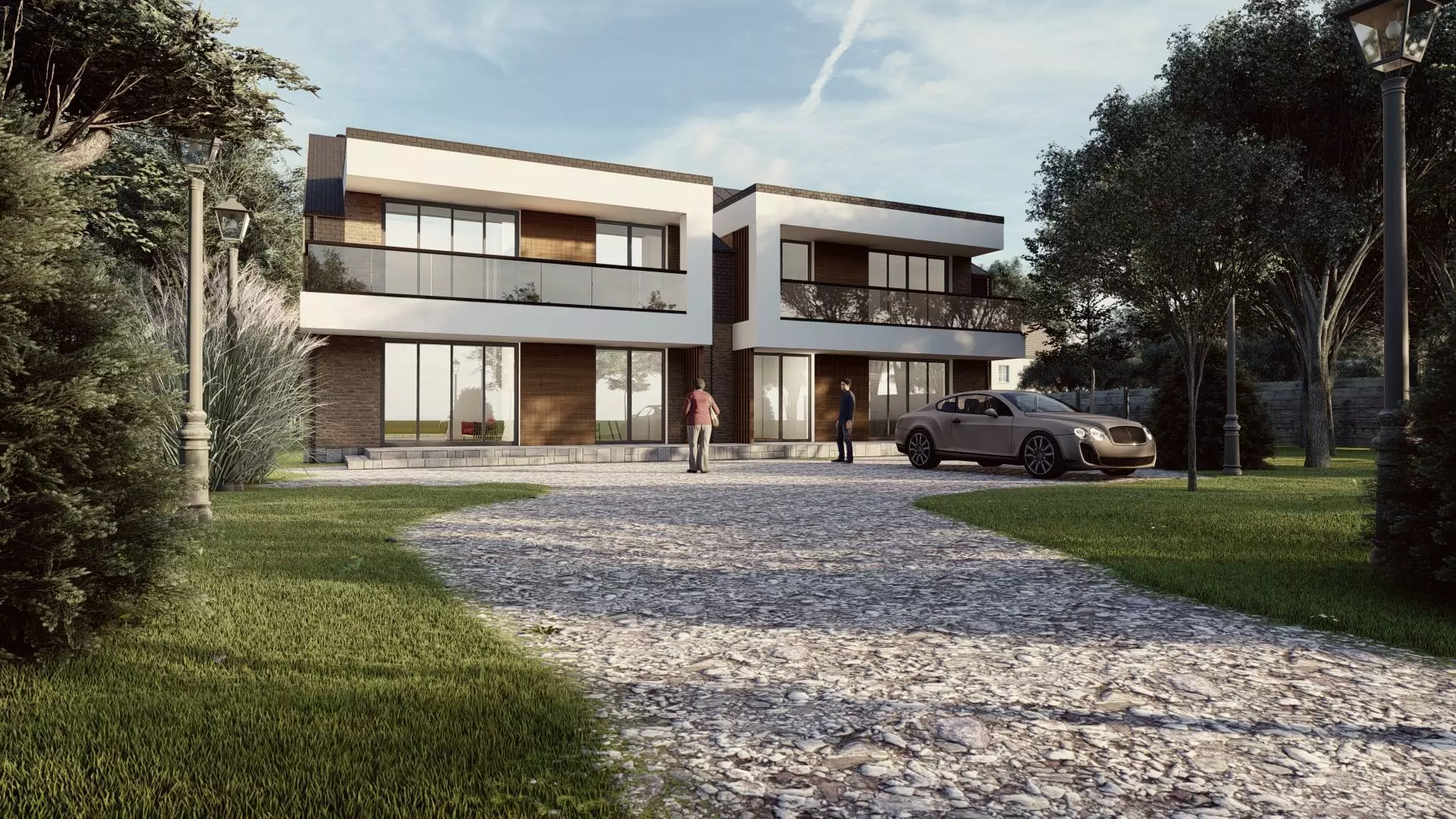 Modern Villa 3D model_0
