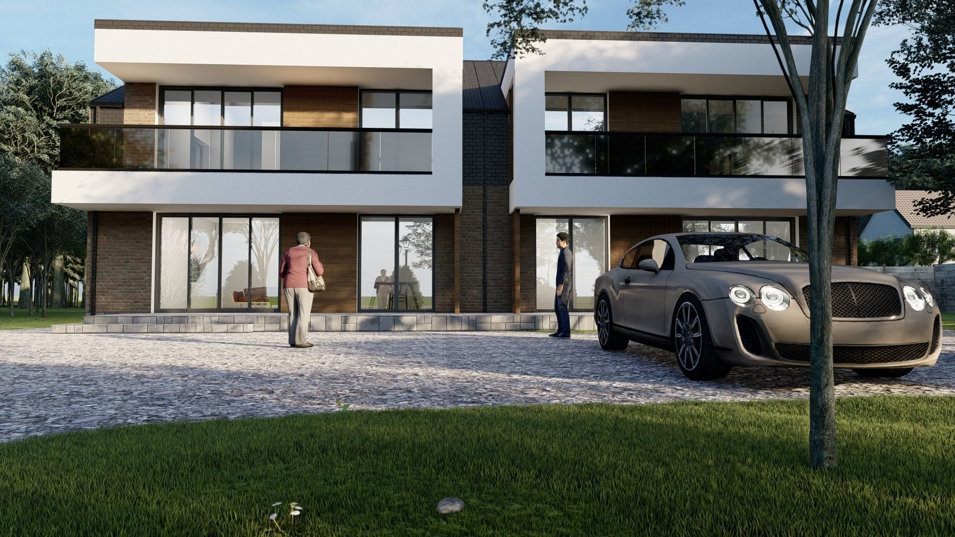 Modern Villa 3D model_4