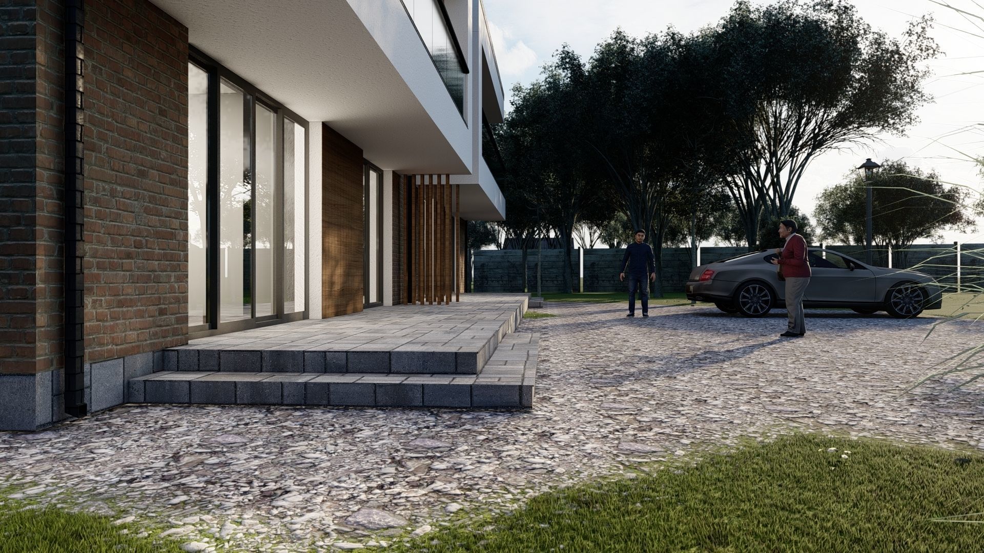 Modern Villa 3D model_3