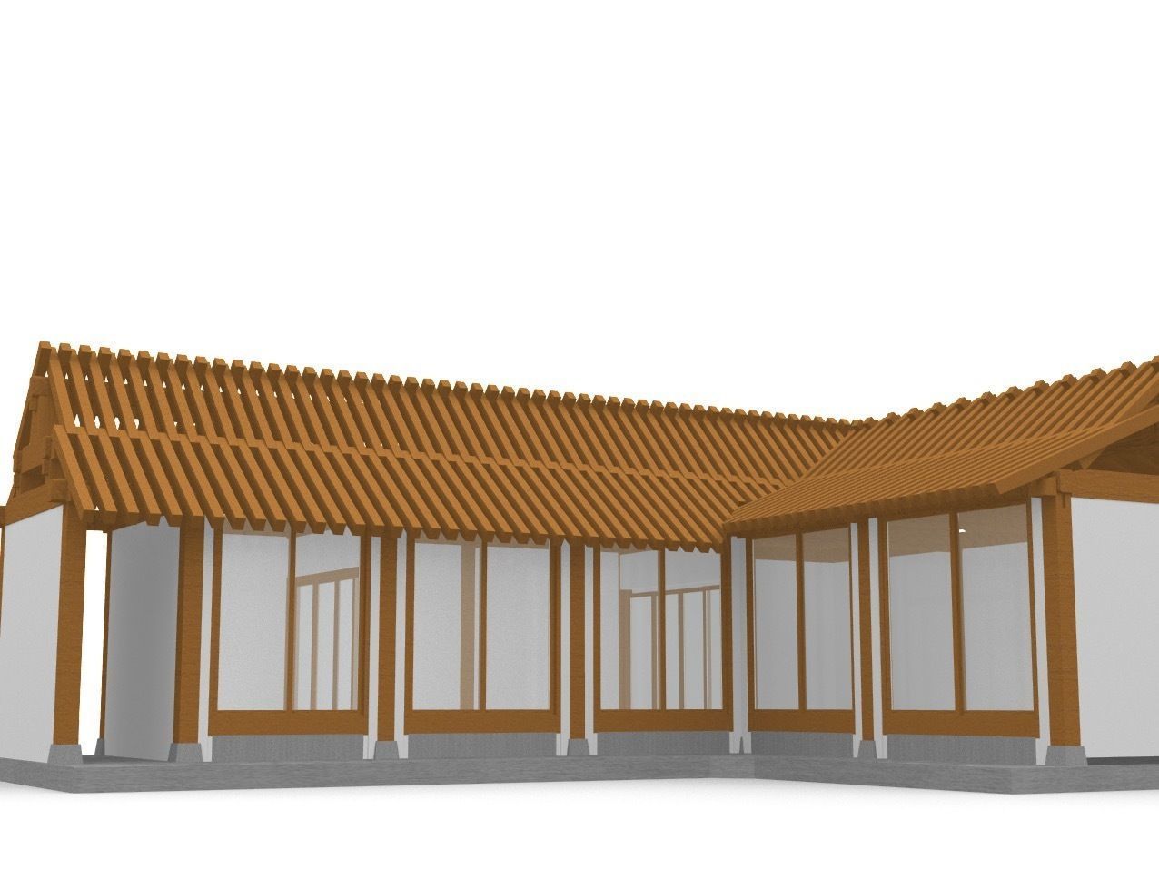 Hanok 3d chinese house 3D model_1
