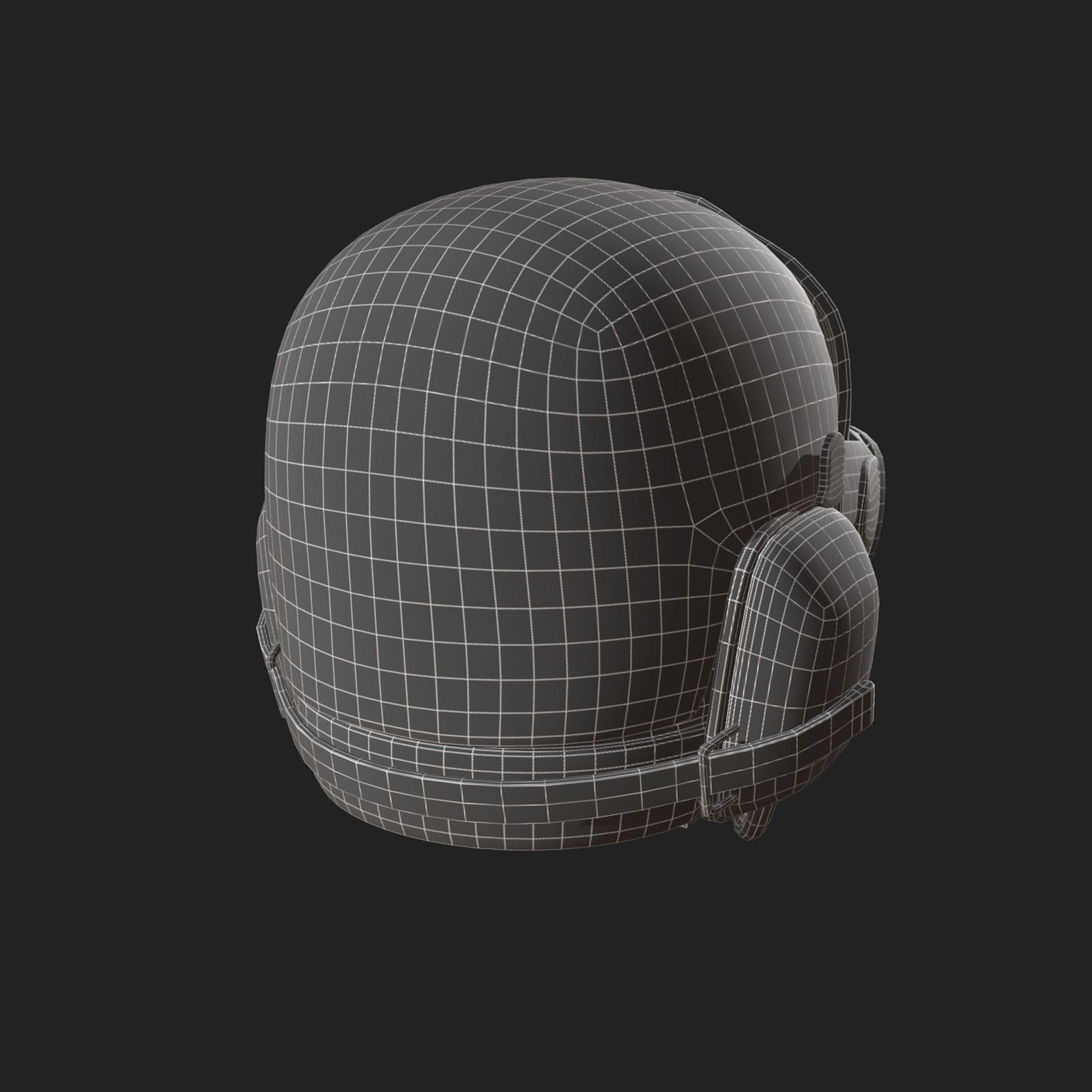 Gas mask helmet human protection pollution fantasy scifi Low-poly 3D model_10