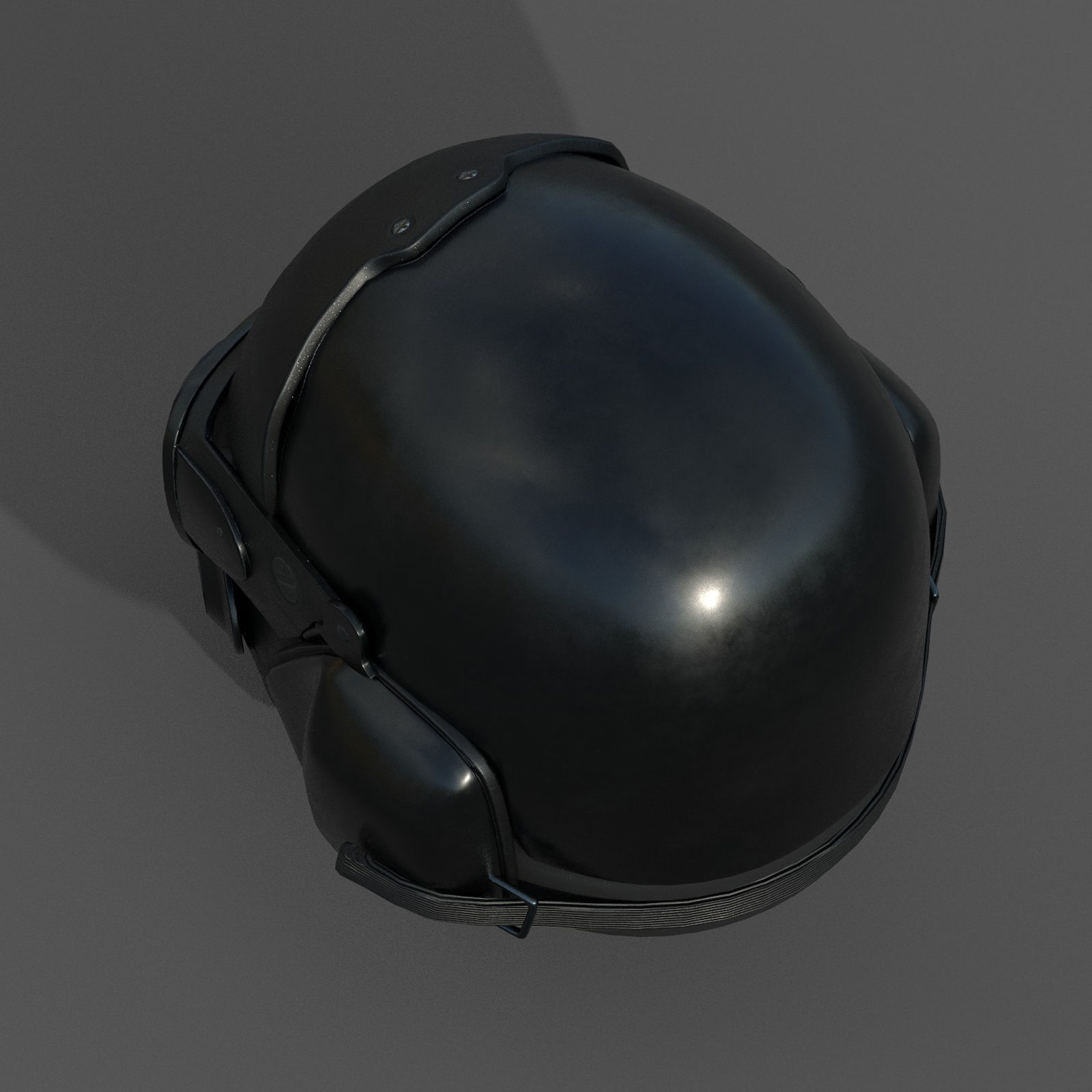 Gas mask helmet human protection pollution fantasy scifi Low-poly 3D model_5