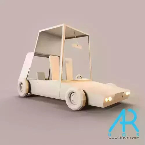 old car Low-poly 3D model