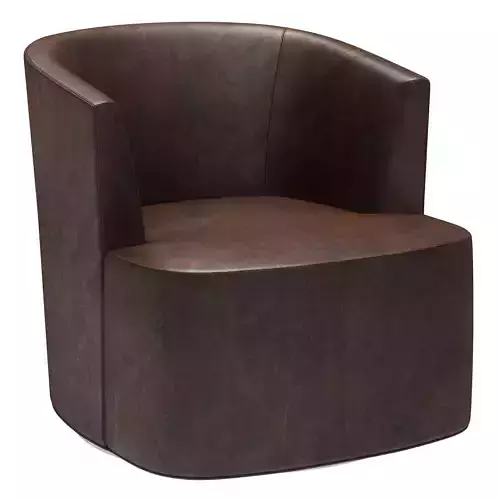 Restoration Hardware Arden Leather Swivel Chair