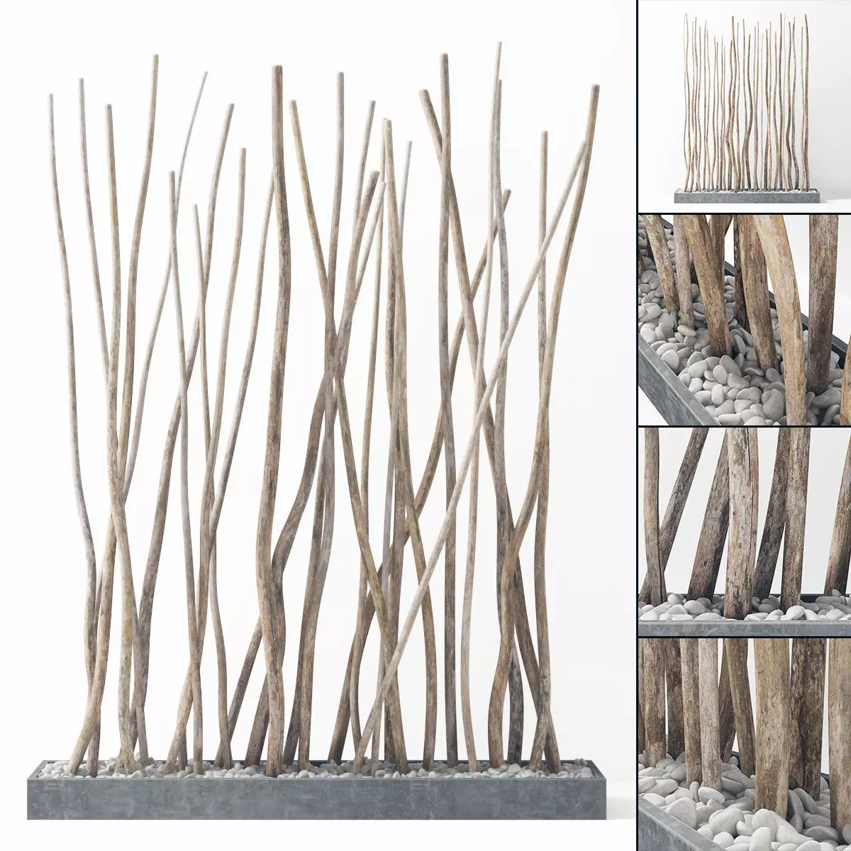 Dry branch decor n3 3D model_0