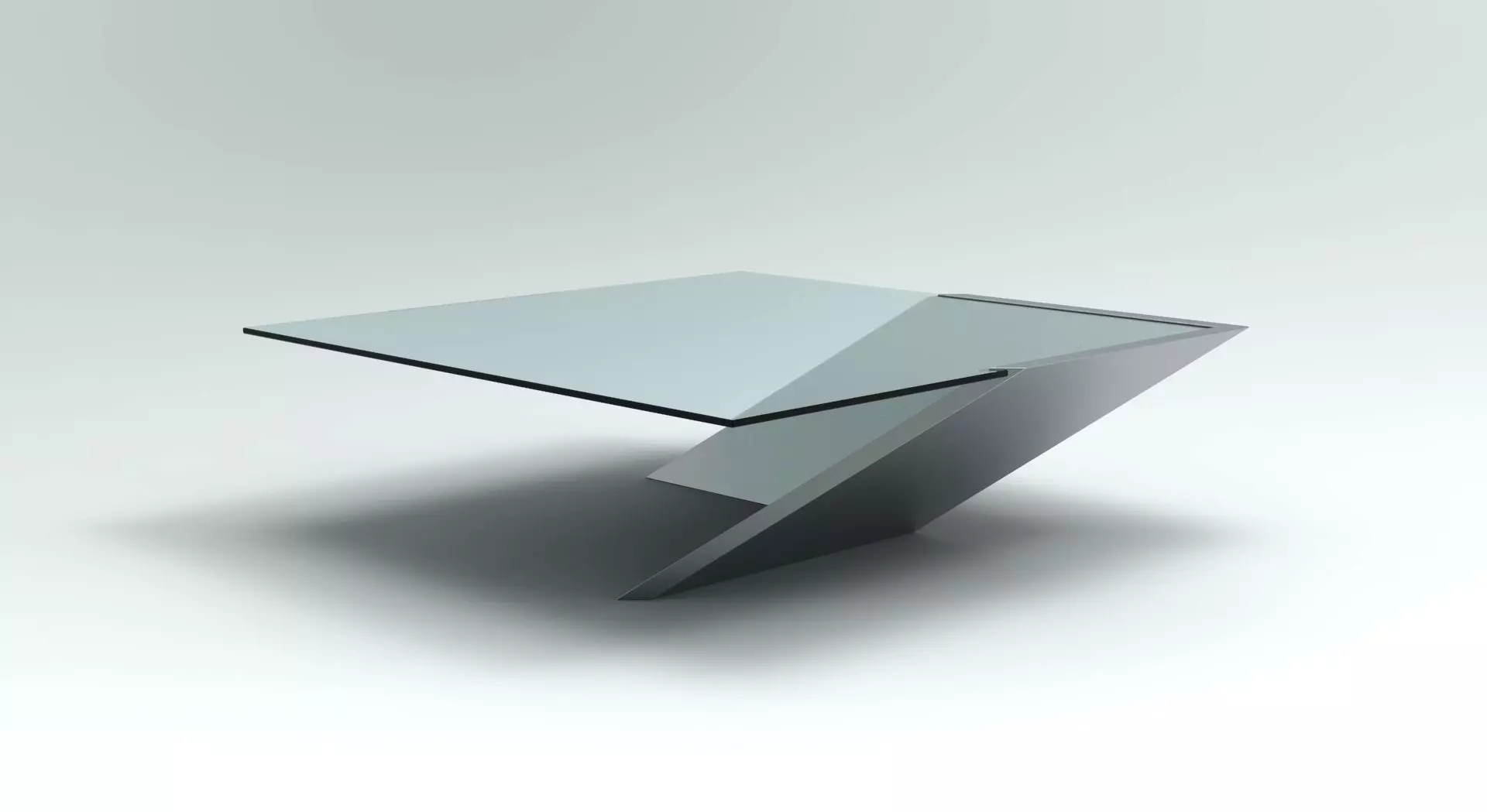 Steel Coffee Table 3D model_0